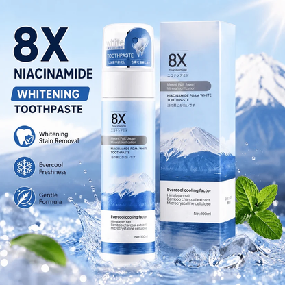 Dmluckin® Foaming Whitening Toothpaste 8X - Fresh Breath Stain Removal Gentle Teeth Cleaning 100ml-D