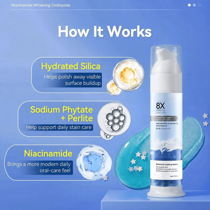 Dmluckin® Foaming Whitening Toothpaste 8X - Fresh Breath Stain Removal Gentle Teeth Cleaning 100ml-D
