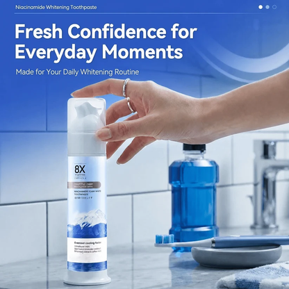Dmluckin® Foaming Whitening Toothpaste 8X - Fresh Breath Stain Removal Gentle Teeth Cleaning 100ml-D