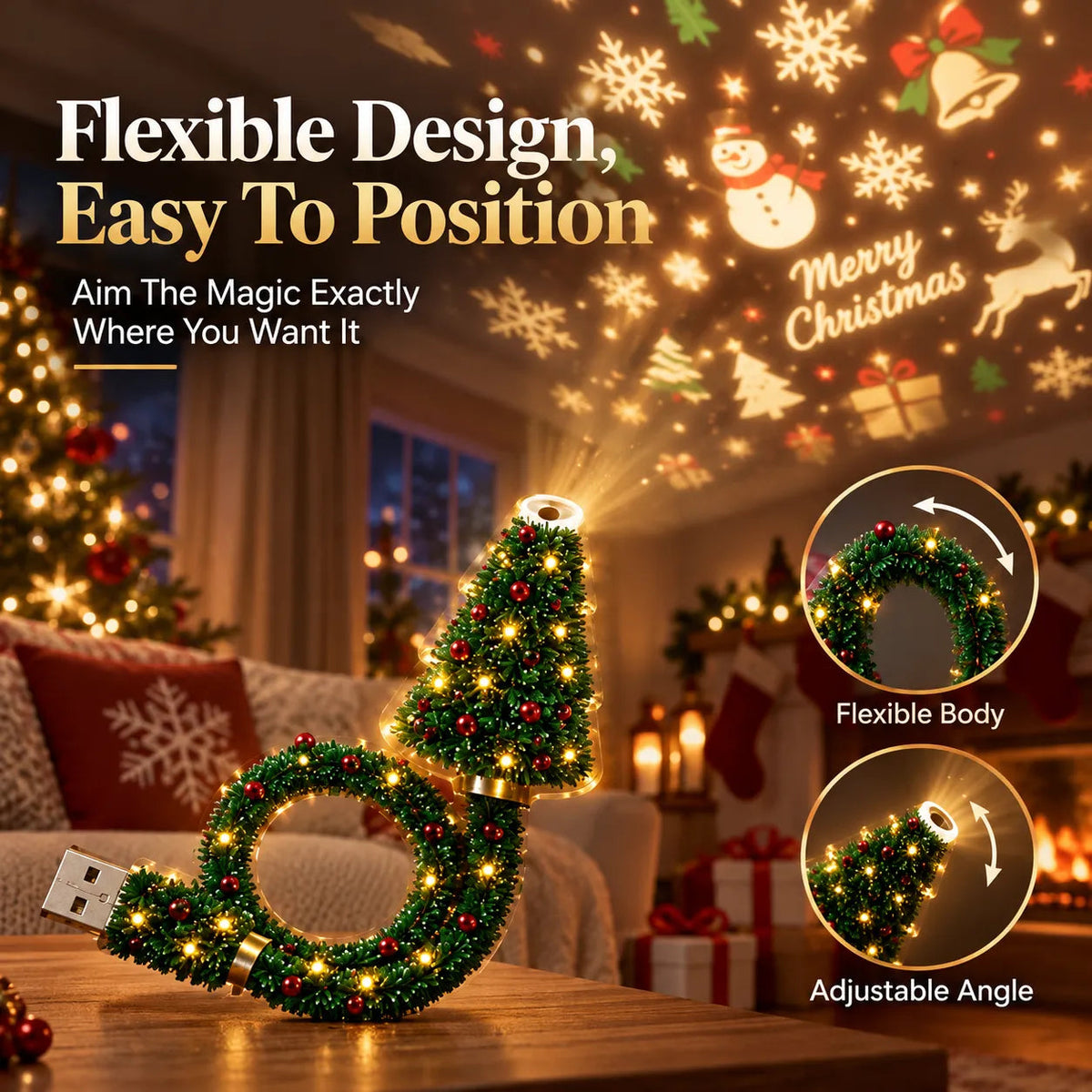 Dmluckin® Christmas Magic Projector
