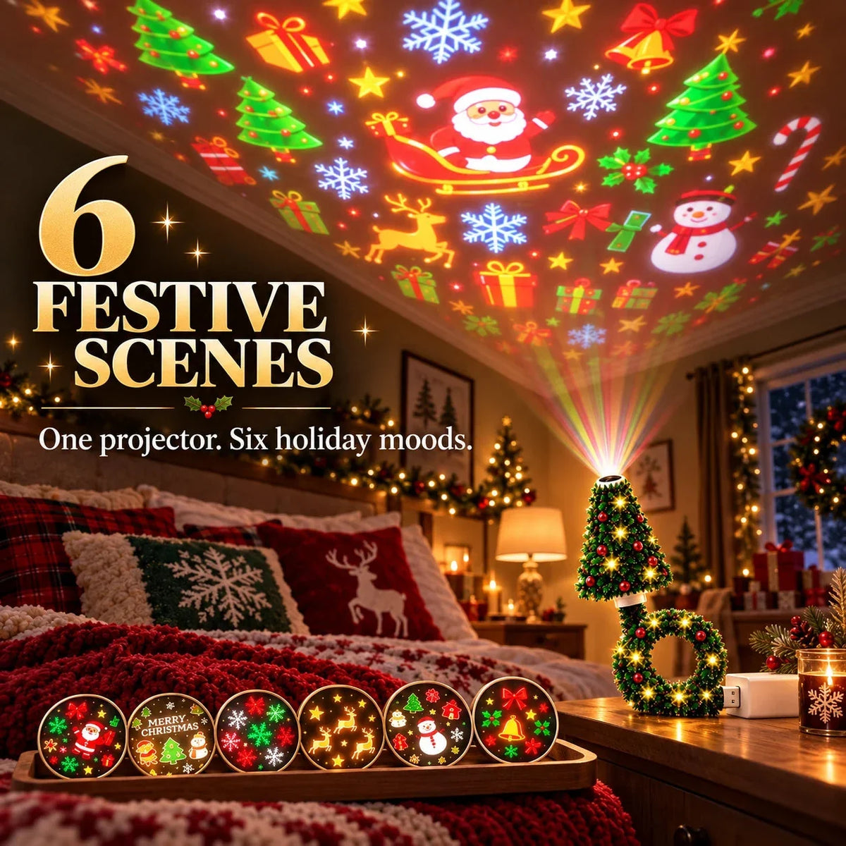 Dmluckin® Christmas Magic Projector