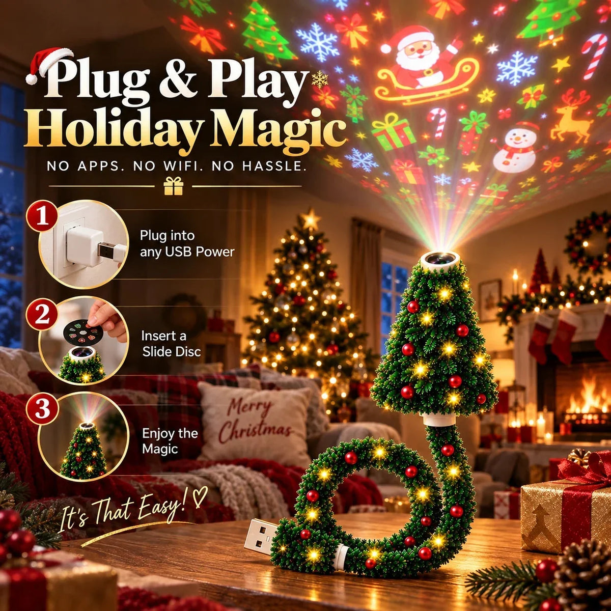 Dmluckin® Christmas Magic Projector